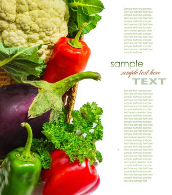 patlıcan ve kırmızı biber karnabahar