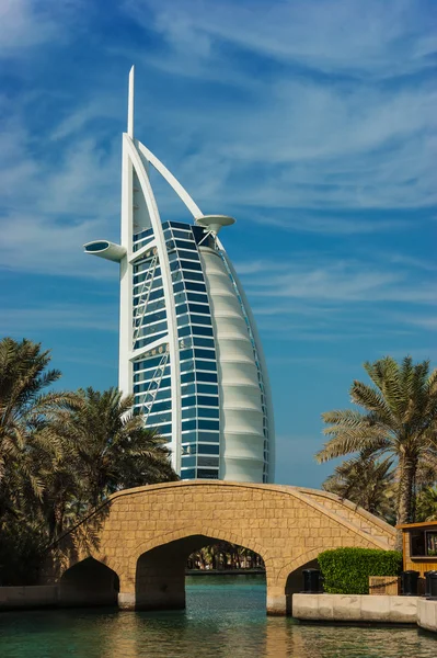 Blick auf das Hotel burj al arab — Stockfoto