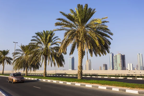 Vista general de edificios modernos en Sharjah — Foto de Stock