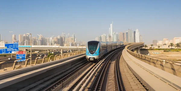 Kolejowe metra Dubai — Zdjęcie stockowe