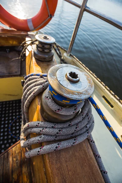 Buoy attached to yacht — Stock Photo, Image