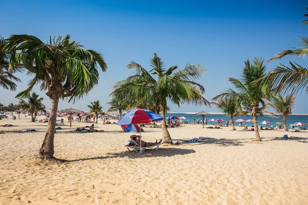 Mooi strand met palmbomen — Stockfoto