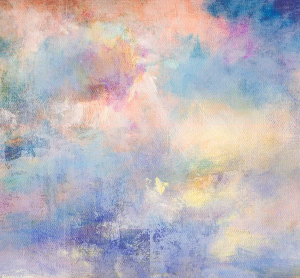 Painted clouds on canvas — Stock Photo, Image