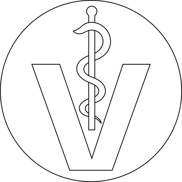 Button symbol veterinary — Stock Photo, Image