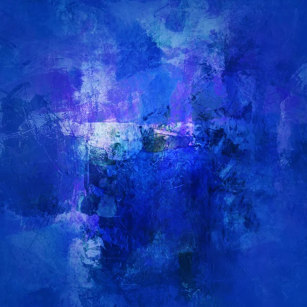 Blauer Abstrakt auf Leinwand — Stockfoto