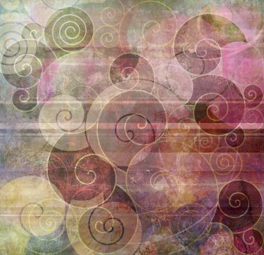 spiraller üzerine karışık teknik