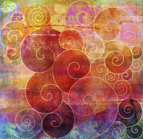 Spiralen op mixed media — Stockfoto