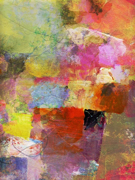 Abstraktní olejomalba na plátně — Stock fotografie