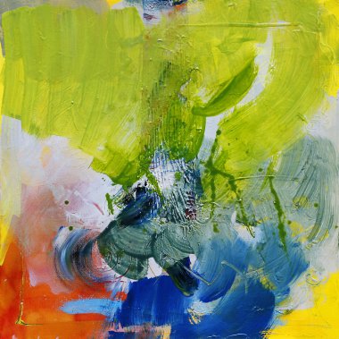 tuval üzerinde soyut yağlı boya resim