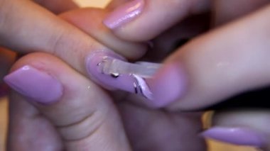 Stüdyo güzellik, tırnaklarını manikür, yakın çekim