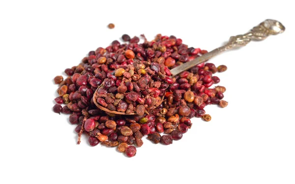 Sumac Pronounced Also Spelled Sumach Sumak Soumak Sumaq Fruit Isolated — Stock Photo, Image