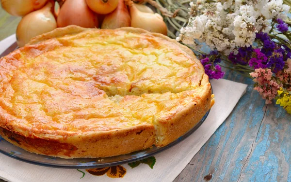 Torta de cebola francesa — Fotografia de Stock