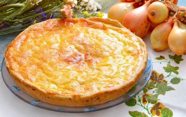 Zwiebelkuchen — Stockfoto