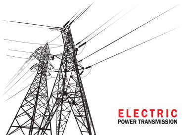 Electric power transmission. clipart