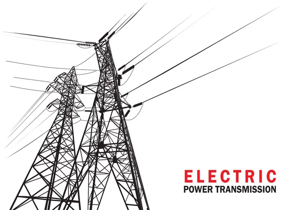 Elektrische krachtoverbrenging. — Stockvector