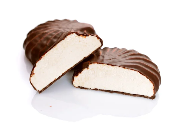 A chocolate-coated zefir — Stock Photo, Image