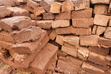 Kurutulmuş bataklık turbası kömür kesitlerinin arkaplan deseni özeti