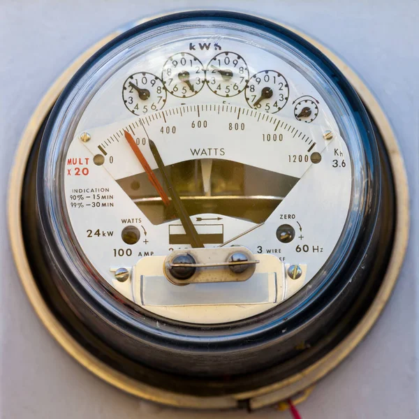 Wijzerplaat Type Huishoudelijke Stroomvoorziening Elektriciteit Kwh Meter Close Voor Details — Stockfoto