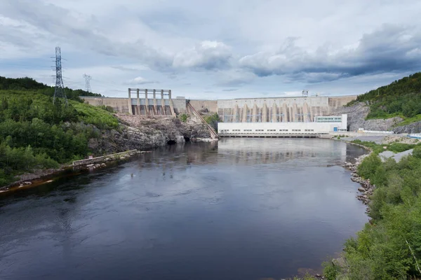 Outardes River Hydro Dam Elektrische Centrale Manicouagan Quebec Canada — Stockfoto