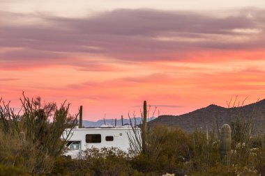 Sonoran çöl kamp kamp karavan