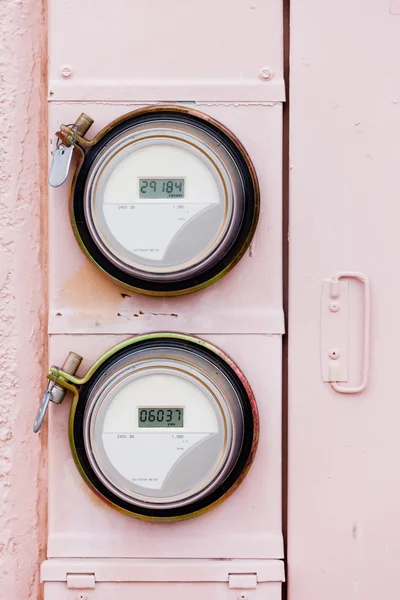 Smart grid residential digital power supply watthour meters — Stock Photo, Image