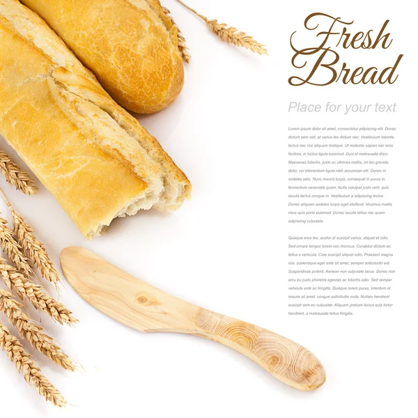 Baguettes isolated over white — Stock Photo, Image