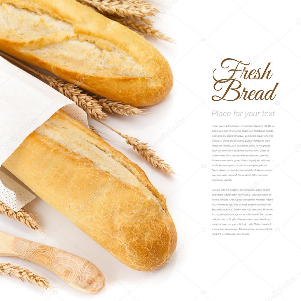 baguettes isolated over white