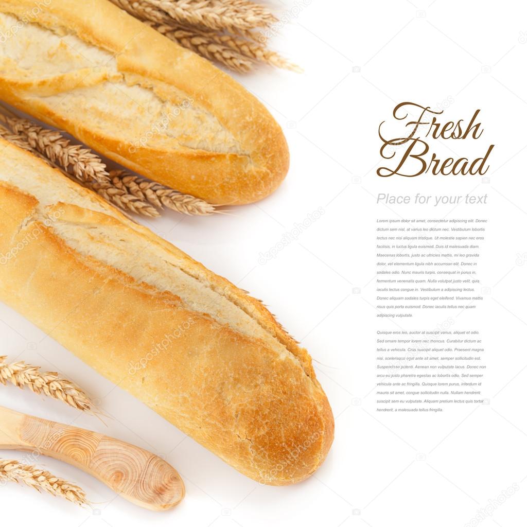 baguettes isolated over white