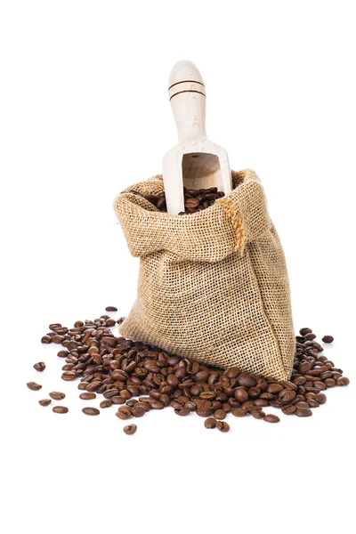 Kahve çanta ve Kepçe — Stok fotoğraf