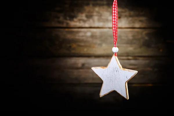 Christmas wooden star — Stock Photo, Image