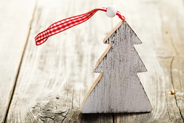 Adornos navideños de maderahouten kerstversiering — Stockfoto