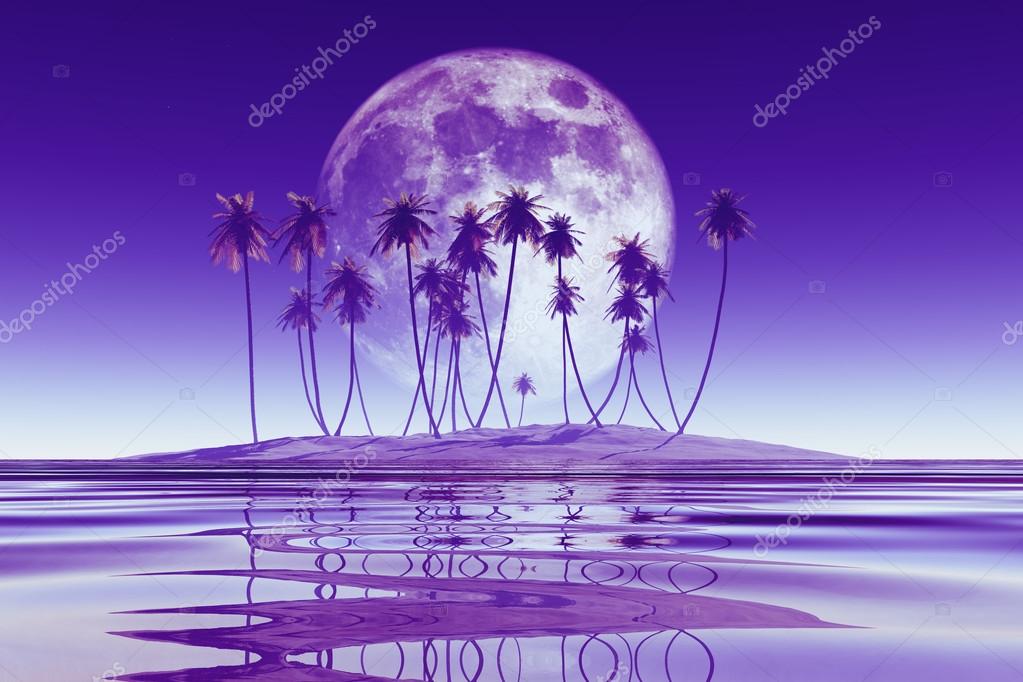 Big Purple Moon Stock Photo C Lekcej 104875702