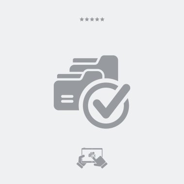 Klasörleri kontrol et simgesi, klasörleri vektörü kontrol et, klasörleri kontrol et simgesi, 