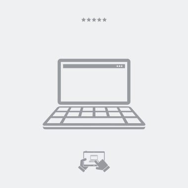 Dizüstü bilgisayar simgesi, dizüstü bilgisayar vektörü, dizüstü bilgisayar sembolü, dizüstü bilgisayar tasarımı, dizüstü bilgisayar