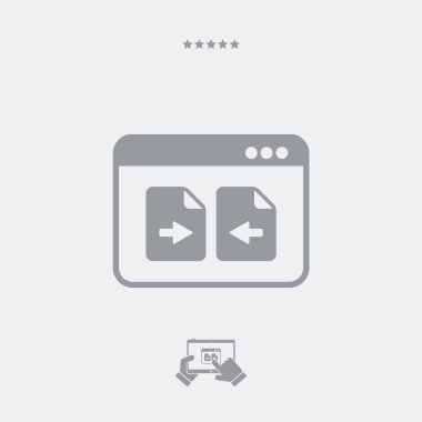 Dosya aktarımı - tek düz simge