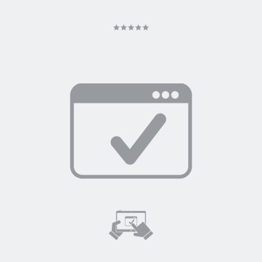 Onayla - düz simgesi tek