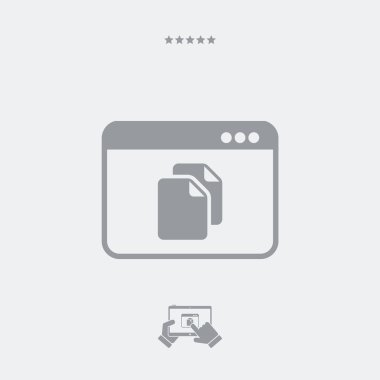 Dosya kopyalama - tek düz simge