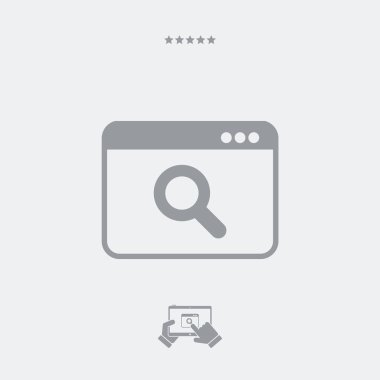 Arama - tek düz simge