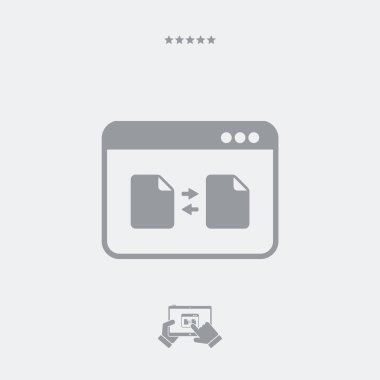 Dosya aktarımı - tek düz simge