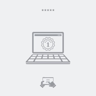 Daha iyi laptop düz simgesi