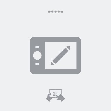 Grafik çizim tablet simgesi