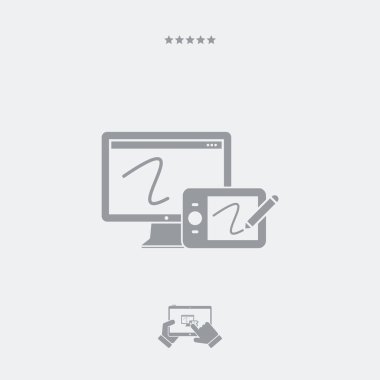 Tasarımcı tablet - tek düz simge