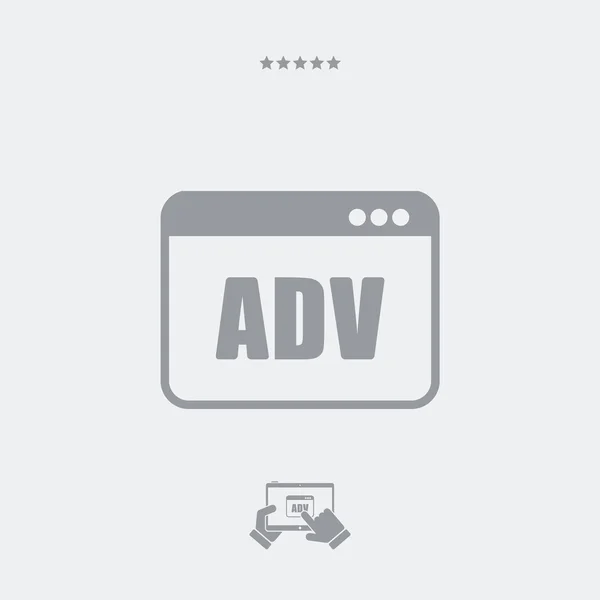 Fenêtre ADV icône plate — Image vectorielle