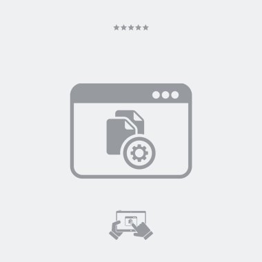 Bilgisayar veri ayarları simgesi