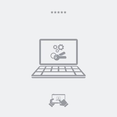 Kilitli ayarları simgesi düz