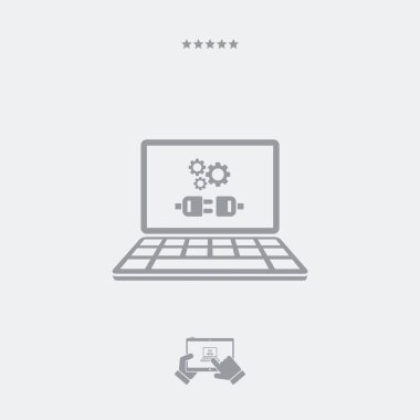 Fiş bağlantı düz simgesi 