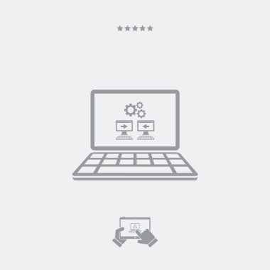 Ağ ayarları düz simgesi