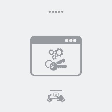 Kilitli ayarları simgesi düz