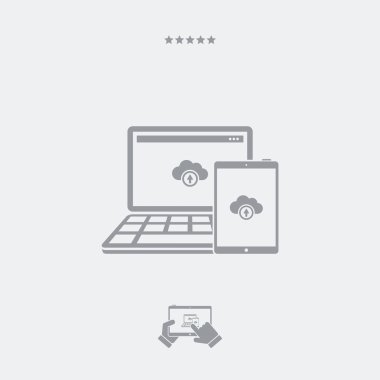 Çoklu cihazlar bulut simgesi