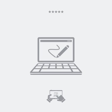 Tasarımcı uygulama düz simgesi